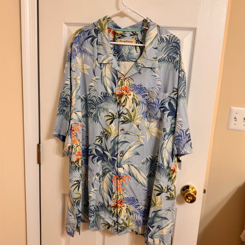 Tommy‎ Bahama Men Shirt 4XB Heritage Tortola Silk Hawaiian Button down
